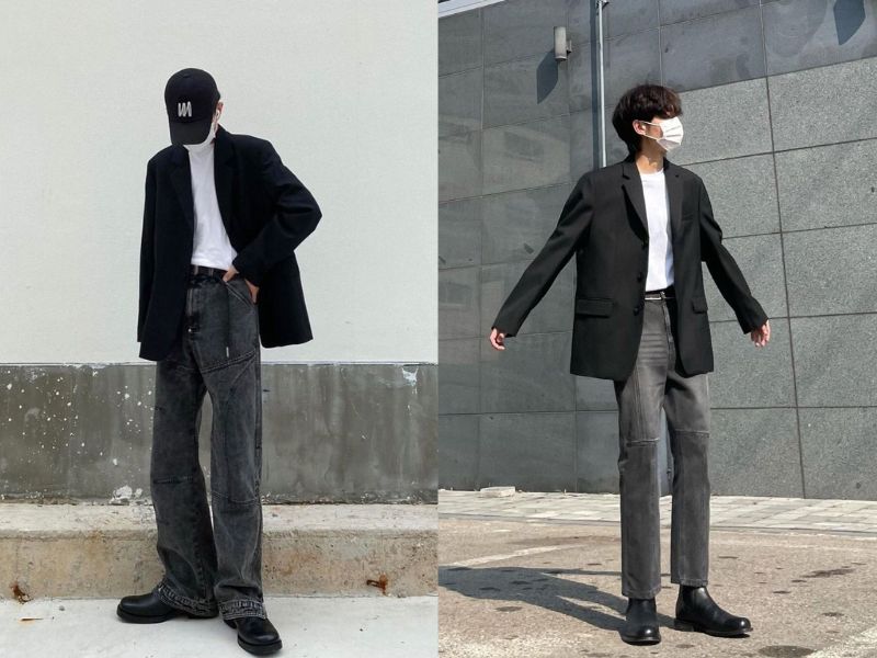 Chelsea Boot da trơn phối áo polo phong cách smart-casual